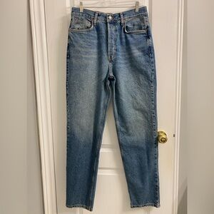Free People We the Free Jeans Straight Leg Button Fly Blue Size 29